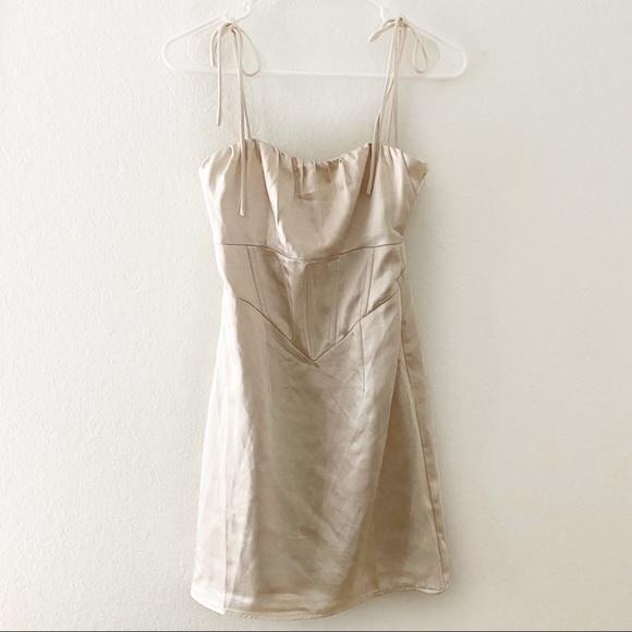 Princess Polly Dresses & Skirts - (NWT) | Princess Polly | Sara Corset Mini Dress in Champagne Size 2
